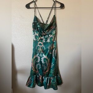 Satin criss-cross dress